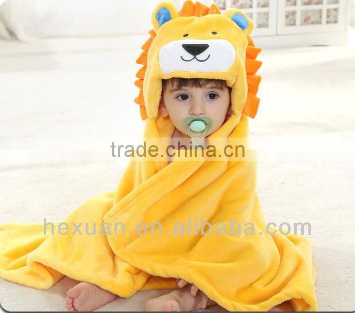 Plush Animal Coral Fleece Baby Towel Blanket As Gift