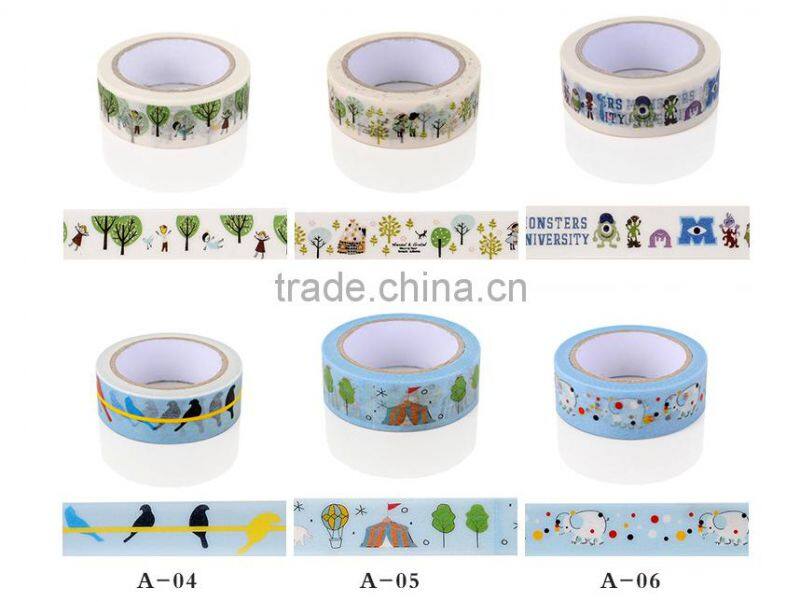 Different colors washi masking tape for scrapbooking