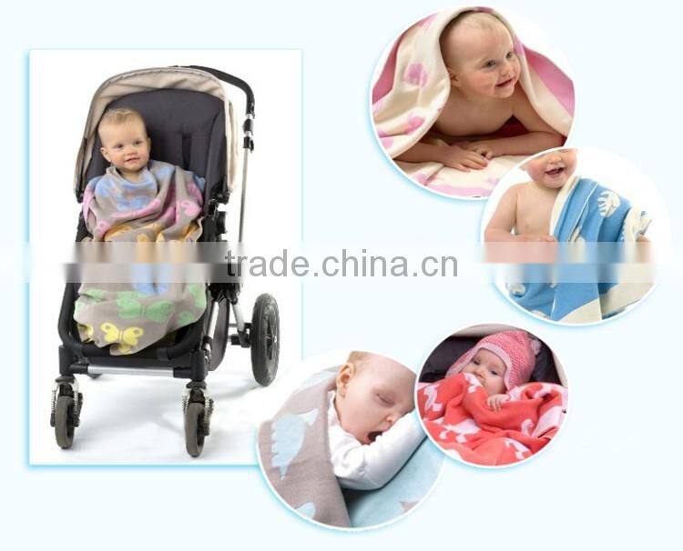 Guangzhou wholesale dinosaur printed baby knit blanket