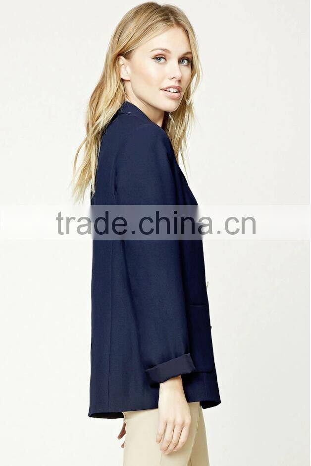 New Design Jackets Suit with Button Slim Blazer Women 2017