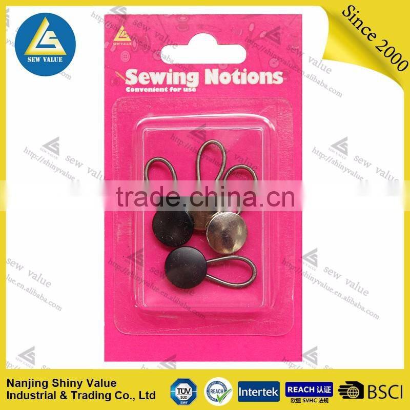 Metal shirt/pants/cuff extenders with strong spring in round shape and pit on the surface assortment