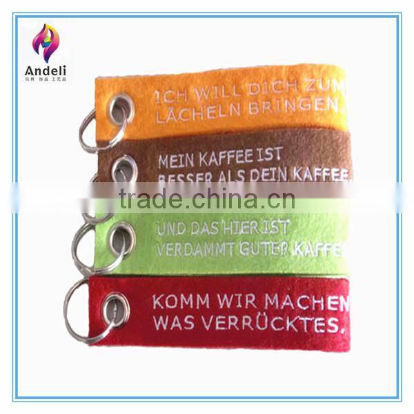 Print Wristlet Fabric/Felt Lanyard Key Chain for Customers