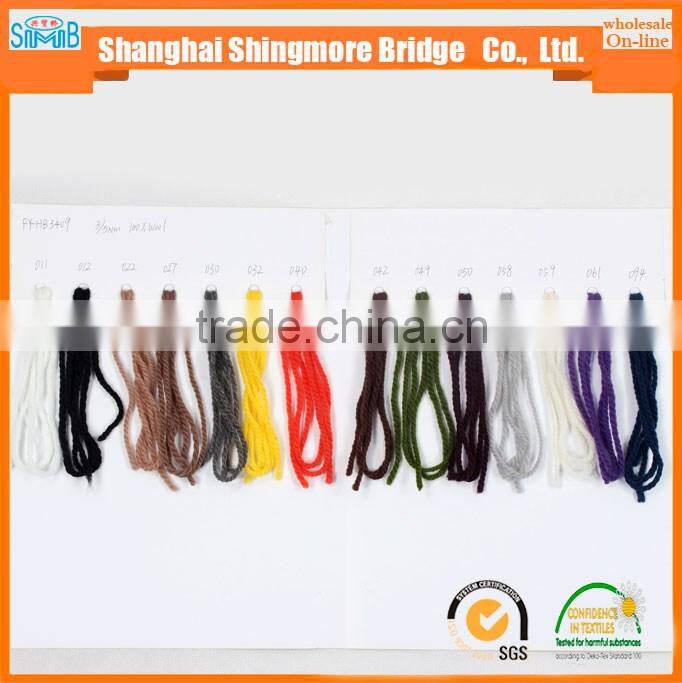 Shopping knitting wool yarn china factory best selling worsted solid dyed 100% wool roving yarn with oeko-tex quality