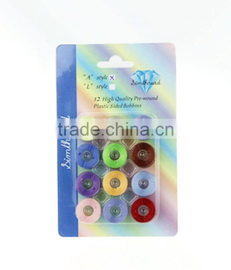 New Arrival Type A 12 Prewound Machine Embroidery Thread Bobbins thread for Brother Embroidery Machine