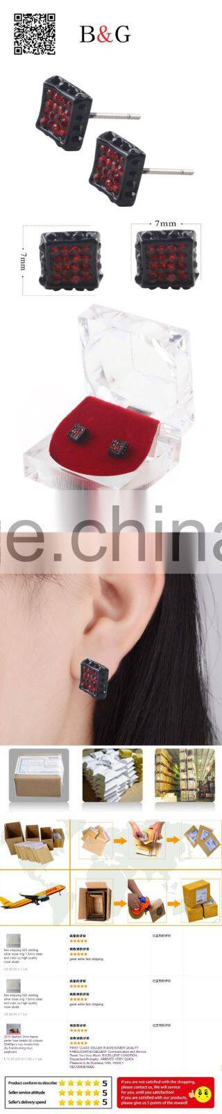 Customized One Gram Diamond Funky Earrings In Zinc Alloy Jewelry For College Girls Wholesale