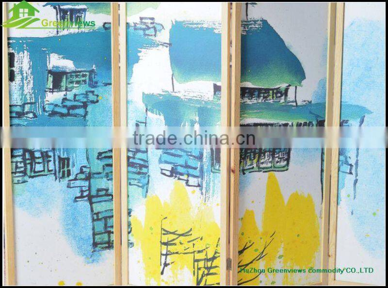 Living room partition, lows room partition,changing room partition panels printing canvas folding screen GVSD006