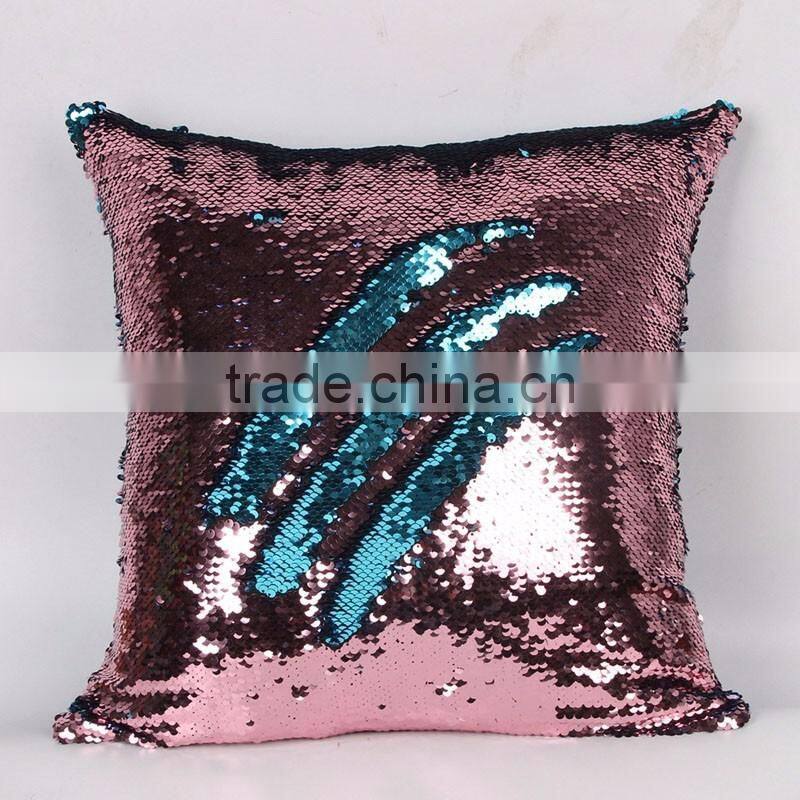 2017 Magic sequins Mermaid Pillow Cover /Reversible Sequin Fabric Color Changing Pillow