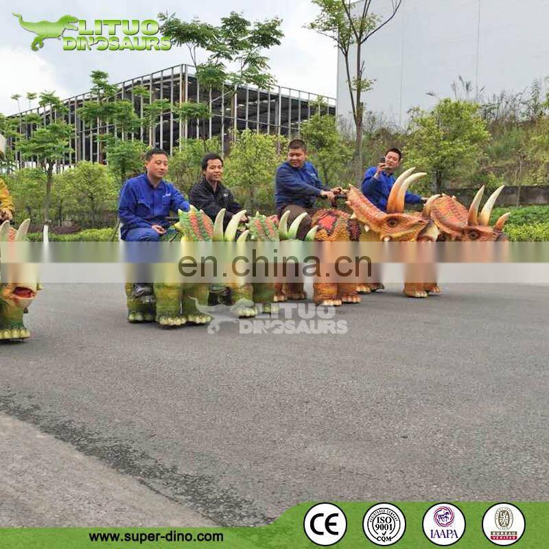 Amusement Park Dinosaur Rides Rolling Way