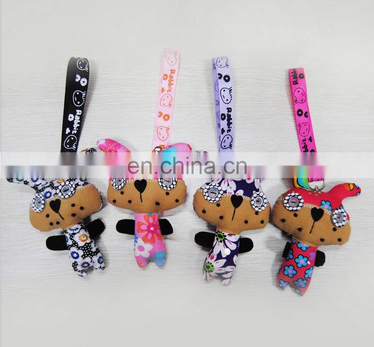 Cute plush monkey toy with magnet mini plush monkey keychain toy