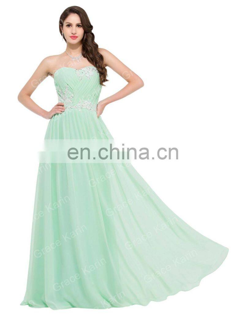 Grace Karin Sweetheart Off Shoulder Strapless Sexy Long Sequin Prom Dress CL6107-1#