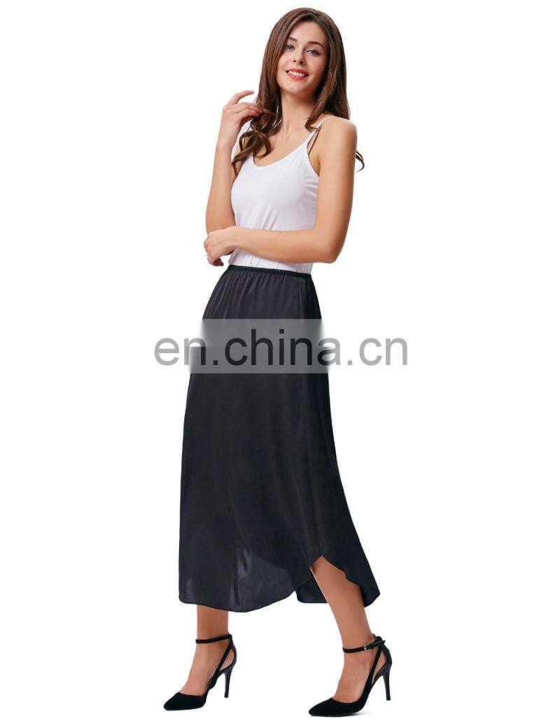 Kate Kasin Women's 35" Comfortable Satin Waist Slip Half Slip Undergarment KK000264-1