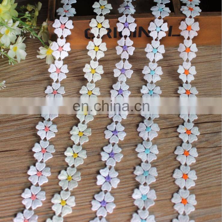 2017 multicolor flower fancy Lace design for grament and home textiles