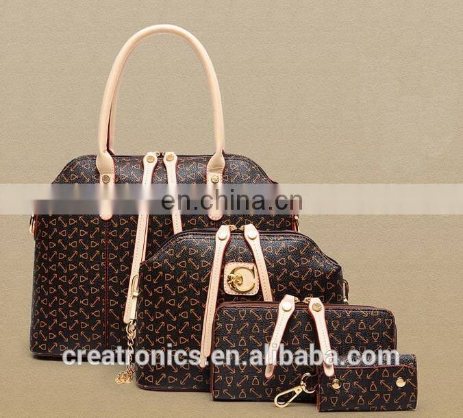 CR USA market expert hot selling pink color tote bag fashion new hand bags popular style 4pcs purse bag set handbags