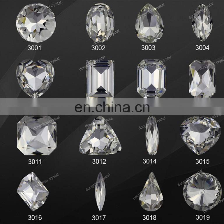 Colorful loose crystal stone silver base for jewelry element