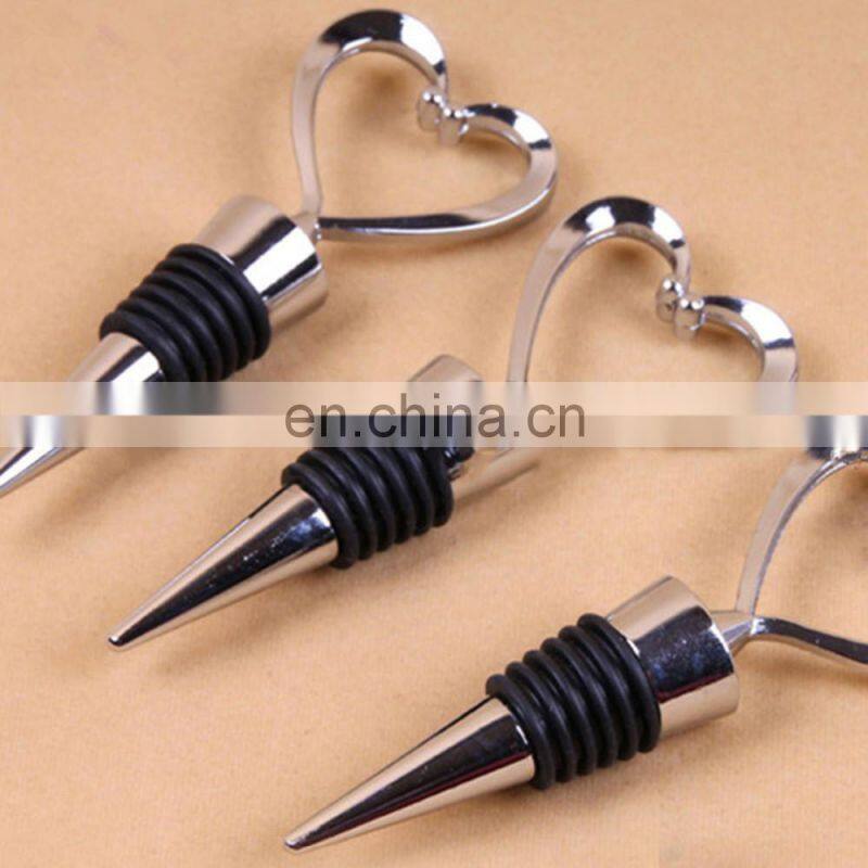 Promotion Wedding Valentines Gift heart shape Red Wine Champagne Bottle Stopper