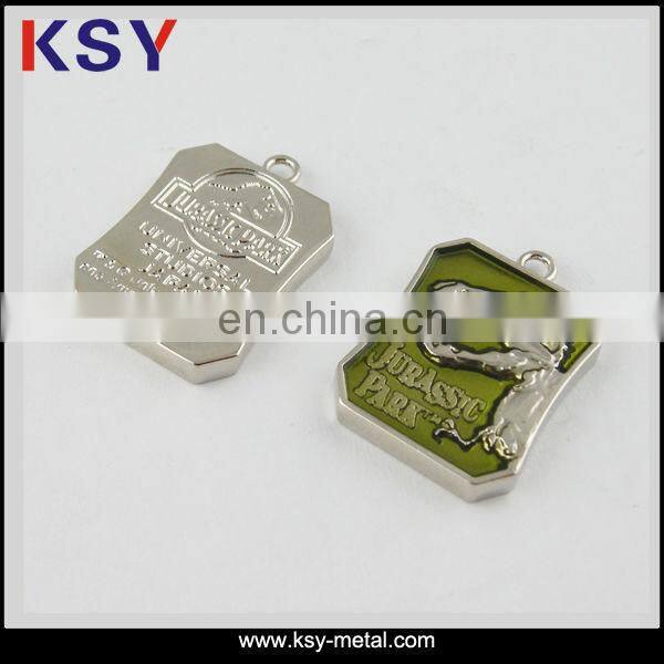 Soft enamel Metal engraved logo jewelry tags