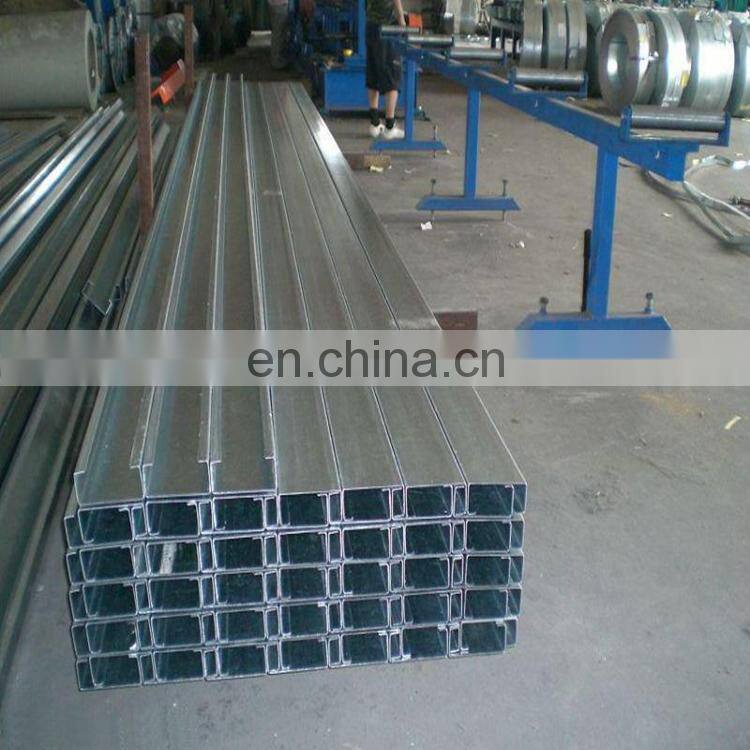 galvanized C purlin gi roof purlin cold rolled form steel c channel