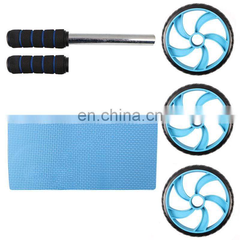 Fitness Equipment NonSlip 3 Wheel Pulley AB Roller for Home Gym Core Strength Exercise Machine