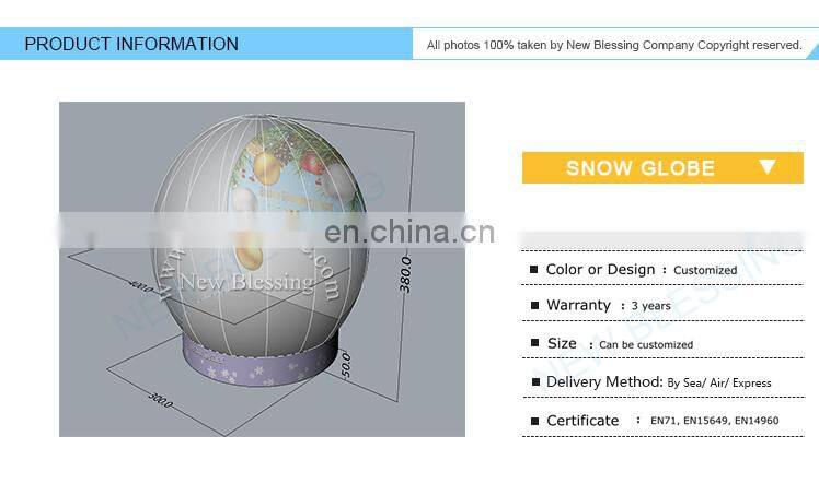 Factory high-quality customized halloween decoration giant inflatable human snow globe 4mDia for sale