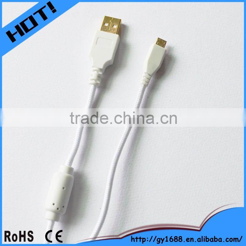 fast charging nylon braided charger data usb cable 1m