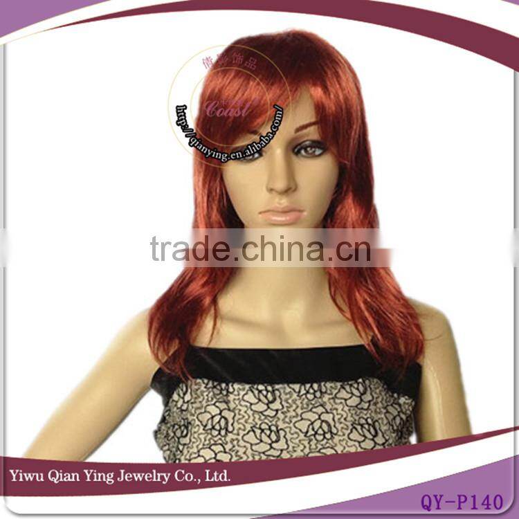 short smooth women brown synthetic hair wigs