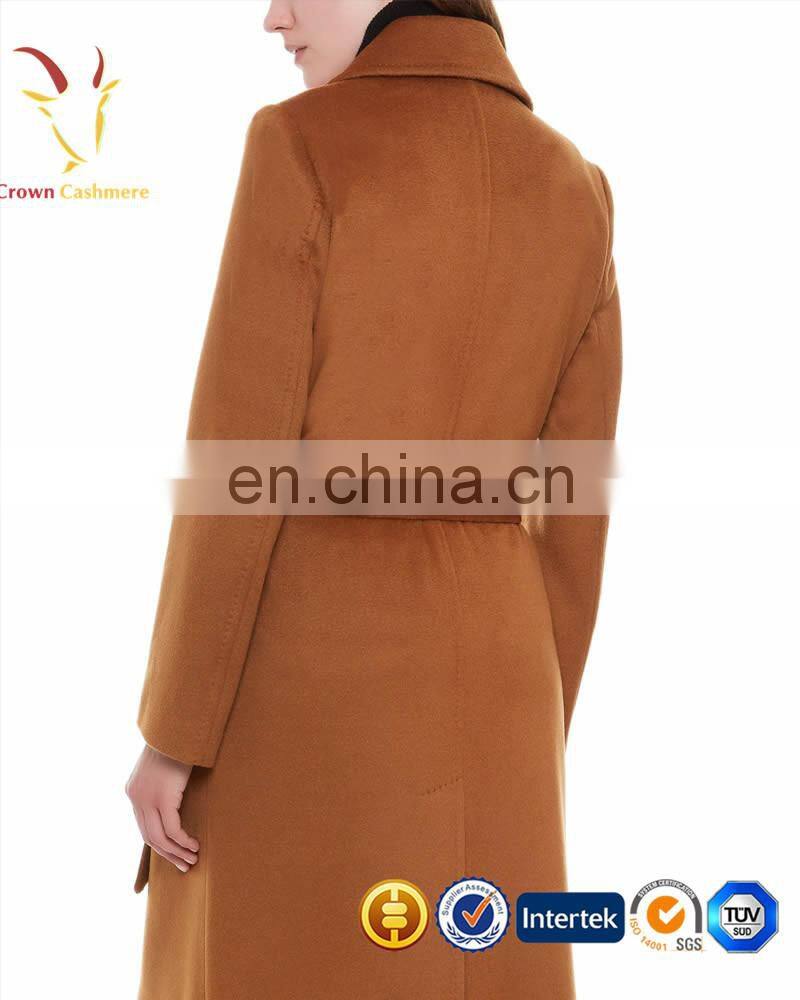European Style Fashion Design Solid Color Women Long Cardigan Coat
