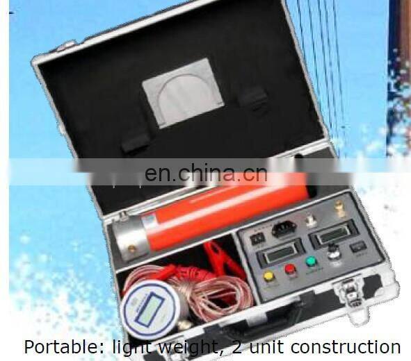 DC High Voltage Testing tool Series HVT/ cable breakdown testing, Digital kilo voltmeter and uA/mA meter displayed,low weight