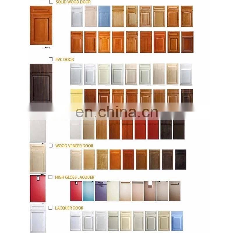 Modern Wood Melamine Kitchen Cabinets Door Panels Plywood Black Modular Kitchen Cabinet Designs