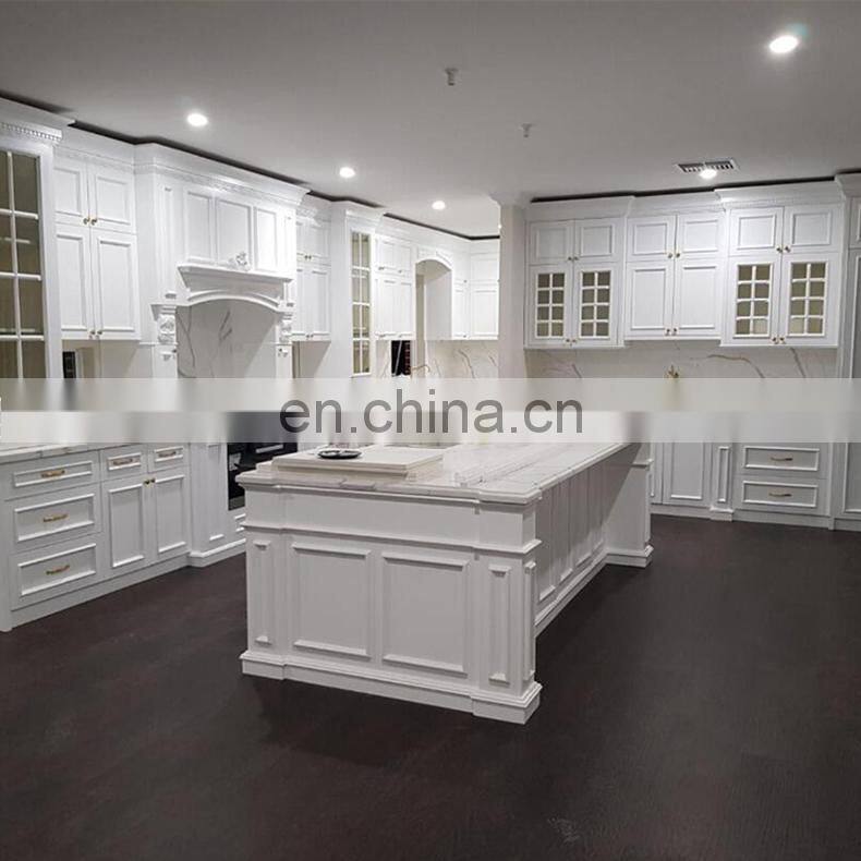 North American Customized Kitchen Pantry Furniture Classic Cherry Wood Kitchen Cabinets