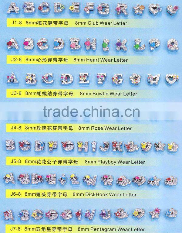 DIY rhinestone letter slide charm ( product catalog1-5)