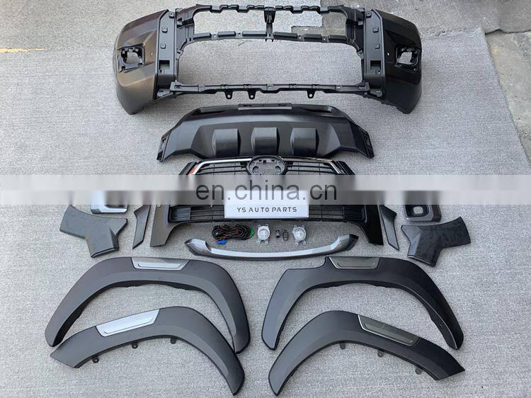 High quality new arrival body kit front bumper grille fender flares for 2021 Hilux Revo change to Rocco facelift conversion kit
