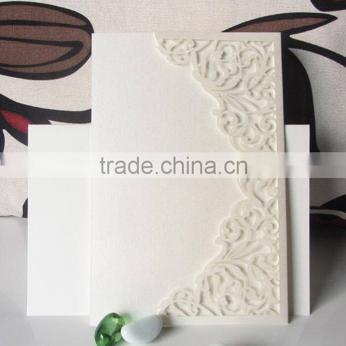 Wholesale Folding Paper Blank Classical Wedding Invitation Card