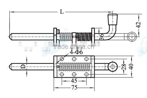 02413 Truck spring latch lock