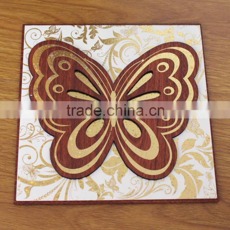 2016 Alibaba China Design Handmade Butterfly Wedding Invitations