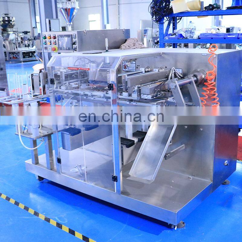 Beverage spout pouch juice filling horizontal type made bag packing machine