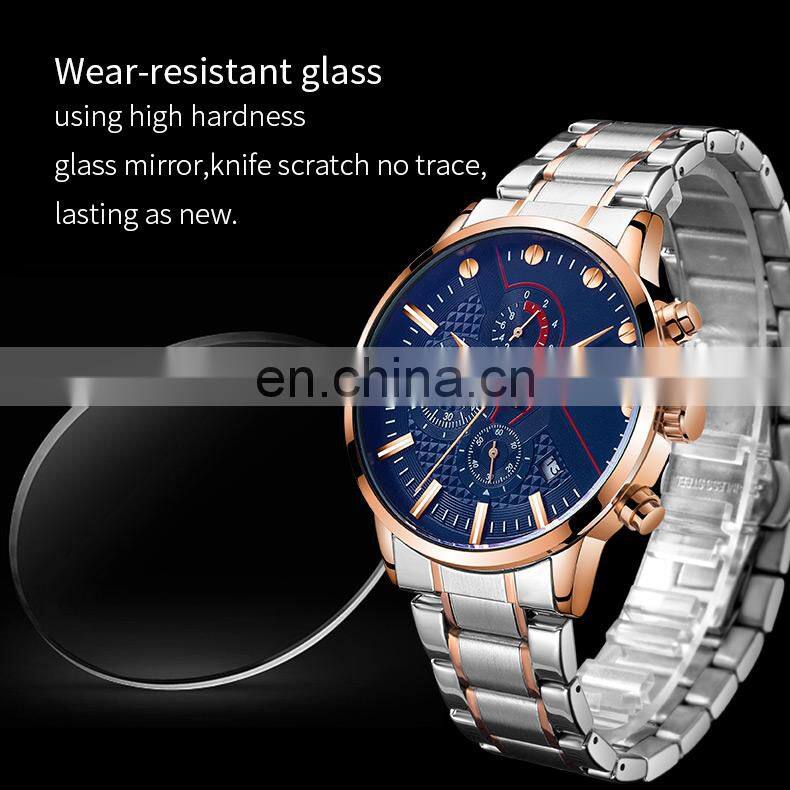 SWISH 0025 Top Brand Luxury Men Watches Waterproof Stainless Steel Wristwatch Men's Chronograph Casual Quartz Watch