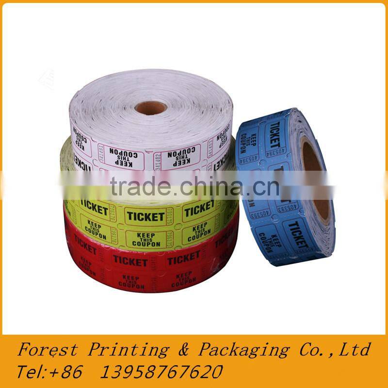 Short ticket and long ticket for raffle tickets machine