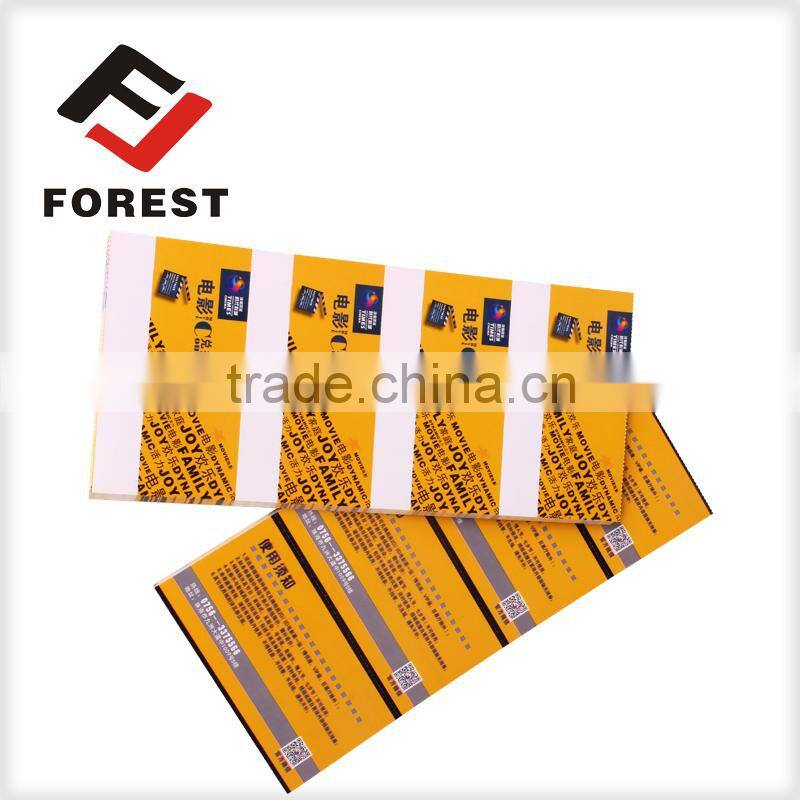 Cheapest, wholesale art paper enchance tickets, movie tickets printing, theater tickets