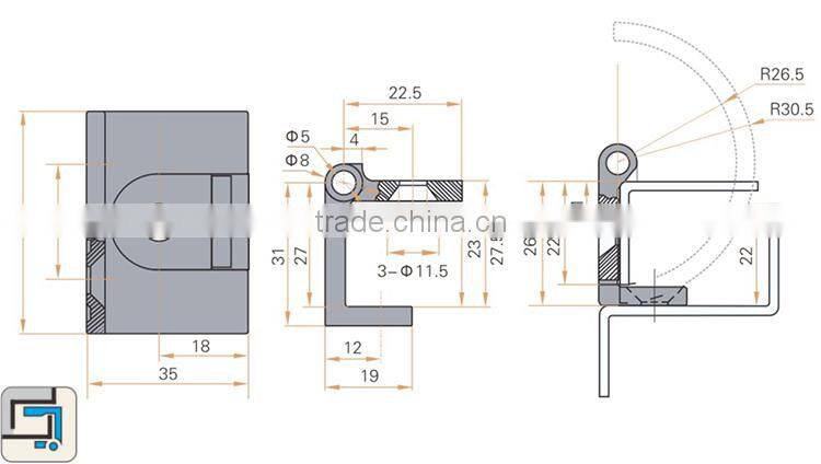 CE Rohs Yueqing Flei brand Cabinet hinge with zinc plated