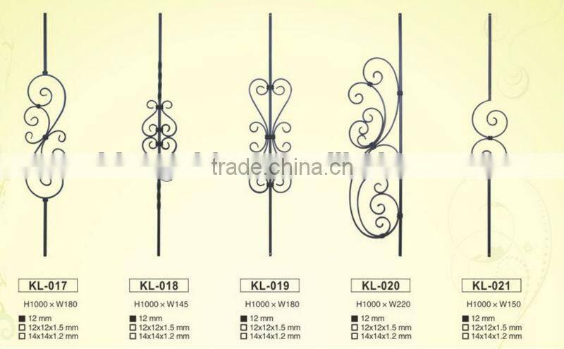 GYD-15Ba130 simple classic wrought iron component for glass stair railing
