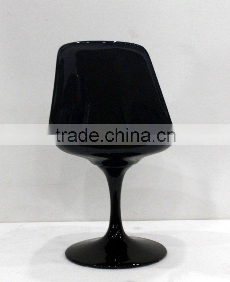 replica classic fiberglass armless tulip side chair with fabric cushion by Eero Saarinen