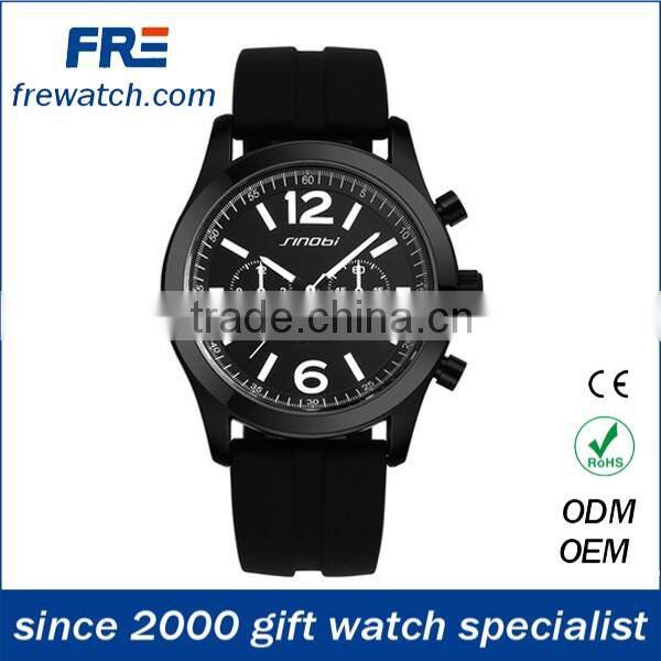 new fashion ladies genewa silicone watches with stone three dial rubber geneva watch