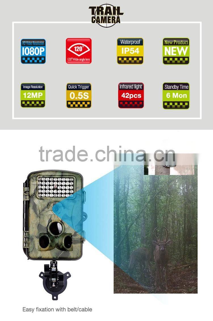 Outdoor Hunting Thermal Vision Camera With 42pcs 940nm infrared Trail Camera IP 54 Protected
