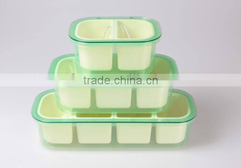 PP condiment dispenser, 2 cell plastic cruet