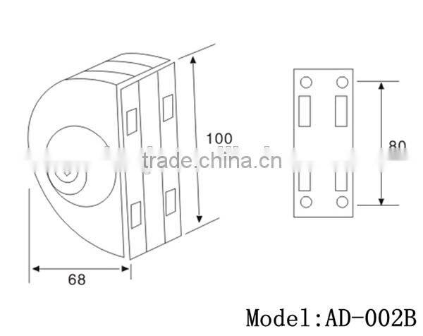 High quality tempered frameless SS or polish finish tempered glass door lock for single door in glass