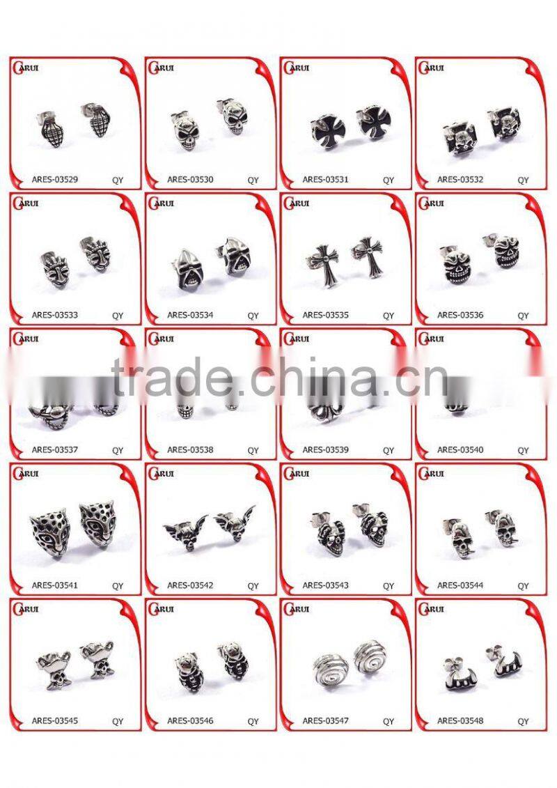 Fashion earring designs new model earrings skull punk earrings