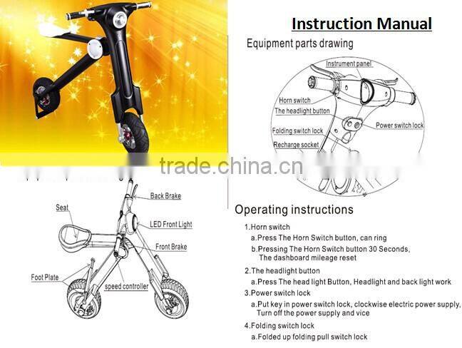2016 mini ET Scooter for adults with 350/500W Motor and Lithium battery