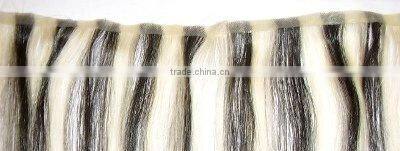 High quality 100% human hair extension pu skin weft.