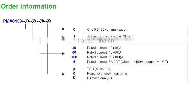3 phase din rail kWh meter, energy meter, electronic meter