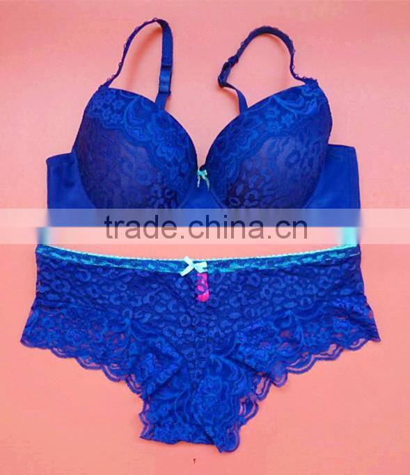 Leopard Jacquard Lace Underwear Set, Plus Size Women Underwear Set